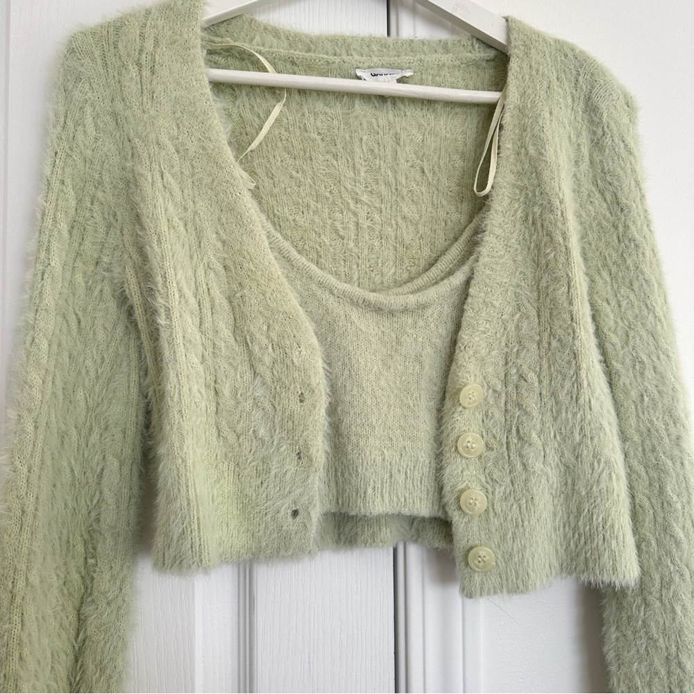 Garage Talisa Fuzzy Cami and Cardigan